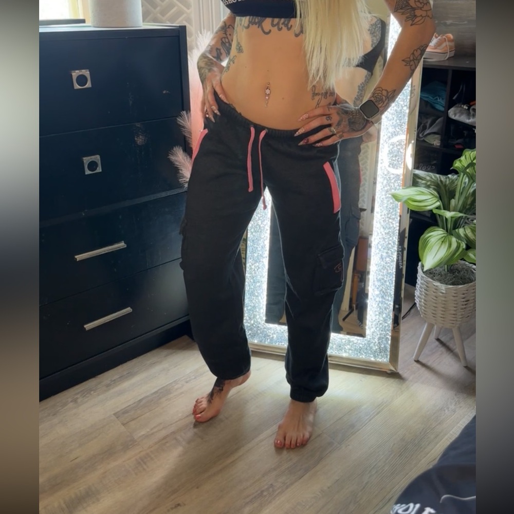 RDS (Red Dragon) Grey/Pink Joggers